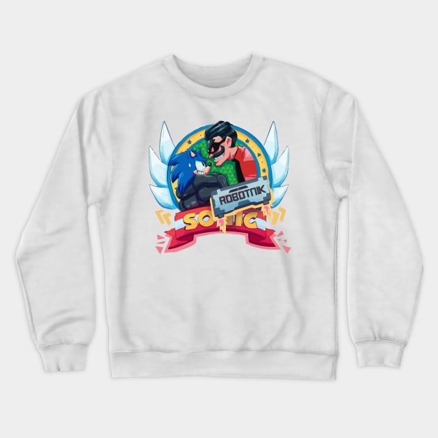 Sonic Robotik Crewneck Sweatshirt by komplenan